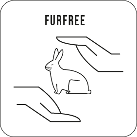 Siegel "Furfree": Tierfreundlich und verantwortungsvoll: alle Jacken von Marikoo sind zu 100% vegan - komplett ohne tierische Bestandteile.